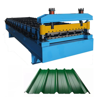 hoge snelheid gedrukt Trapezoïdaal het dakblad die van het kleurenstaal het paneelmachine maken van het machinedakwerk