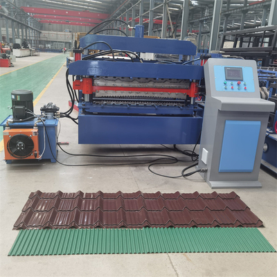 Het Trapezoïdale Dak van de staalrol en het Golfbroodje die van de Dak Dubbele Laag Machine vormen