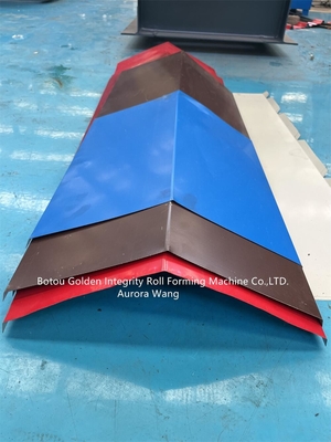 Van het het Dakblad van het goede Kwaliteits Cold-formed Metaal Broodje die van het de Kleurenstaal de Machine van Ridge Cap Cover Roll Forming van het Dakstaal vormen