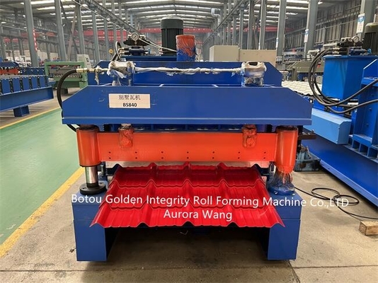 Het verglaasde Golf het Metaalblad van de Dakwerkmachine 5.5KW walst het Vormen van Machine koud
