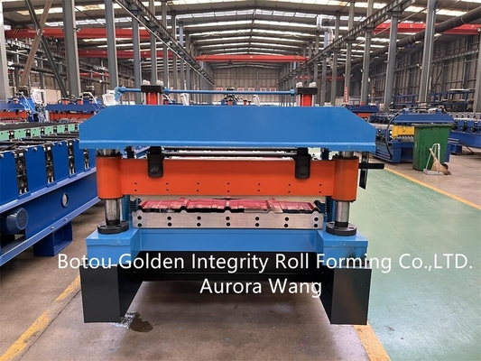 15m/Gelaste het Bladstructuur van Min Roof Panel Roll Forming Machine