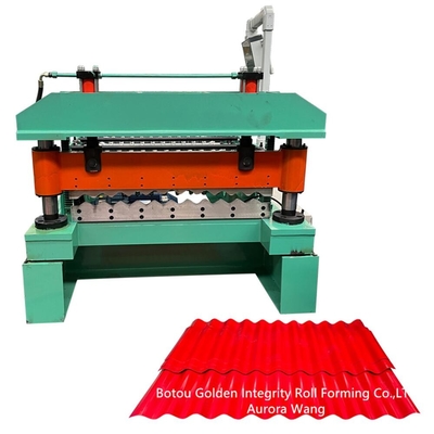10-20m/min Golfplaatbroodje die Machineplc het Blad vormen die van het Ijzerdak Machine maken