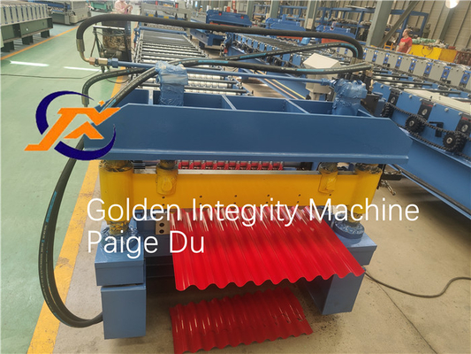 380v golfbladbroodje dat Machine18m/Min Corrugated Iron Sheet Making Machine vormt