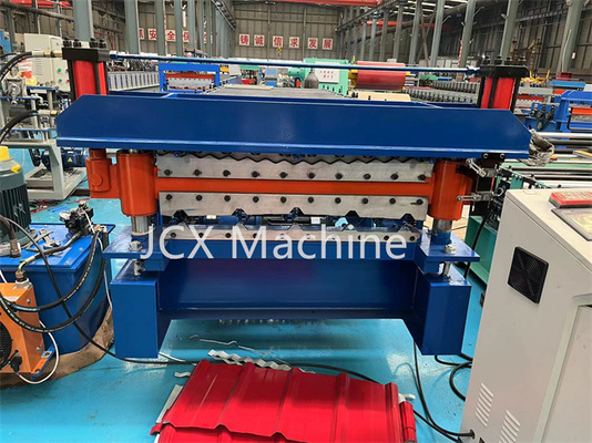 Het Broodje die van het dakwerkblad Machine, het Blauwe Broodje vormen die van de Kleuren Dubbele Laag Machine vormen