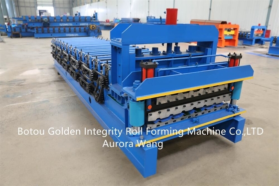 Het gecombineerde dubbele van het de machines Trapezoïdale dak van het laagbouwmateriaal broodje die van het de tegelbouwmateriaal machine vormen