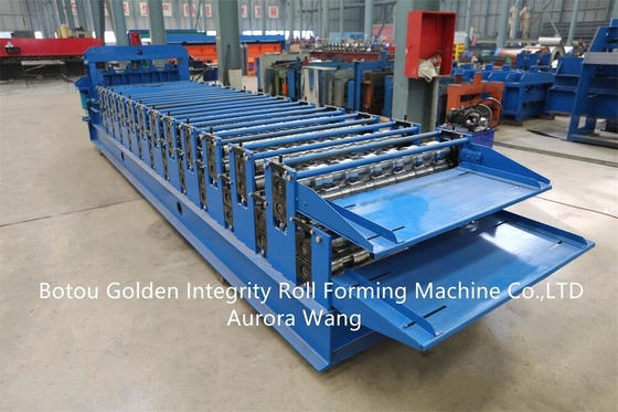 Het gecombineerde dubbele van het de machines Trapezoïdale dak van het laagbouwmateriaal broodje die van het de tegelbouwmateriaal machine vormen