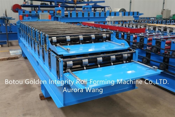 Het dubbele broodje die van het de tegelbouwmateriaal van het laag trapezoïdale dak machinefabrikant vormen