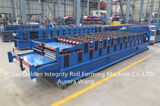 Dubbel van het de Kleurenstaal van het Laagdakwerk van de de Persmachine van het de Tegelbroodje het Staalprofiel die Makend Machine vormen zich