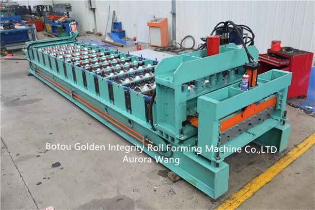 15m/Min Glazed Tile Roll Forming-het Daktegel die van het Machine415v Metaal Machine maken