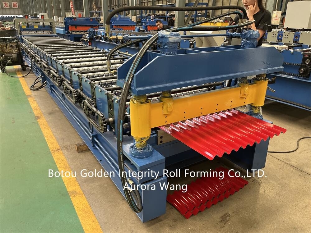 Krullend Golf het Dakbroodje die van het zinkmetaal Machine Hydraulisch Scherp Systeem vormen